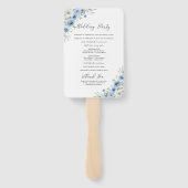ダスティブルーアイボリー結婚式 プログラムハンドファン ハンドファン (裏面)