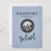 ダスティブルーアイルランドパスポート日付の保存 セーブザデート (正面)