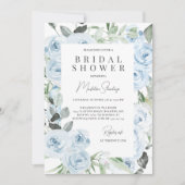 ダスティブルーアジサイブライダルシャワー 招待状 (正面)