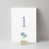 ダスティブルーアジサイ結婚テーブルズフラットカード シーズンカード