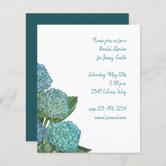 ダスティブルーアジサイ花束 (正面/裏面)