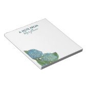 ダスティブルーアジサイ花束 ノートパッド (アングル)