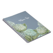 ダスティブルーアジサイ花束 ノートブック (右側)