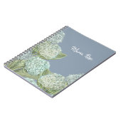 ダスティブルーアジサイ花束 ノートブック (左側)