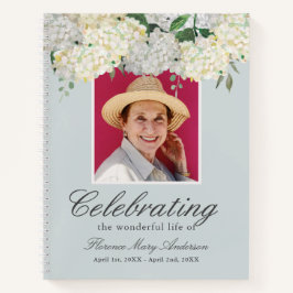 ダスティブルーアジサイ記念葬式ゲストブック ノートブック