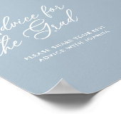 ダスティブルーアドバイスの看板 ポスター (角)