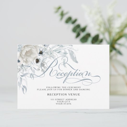 ダスティブルーアネモネピーニーフローラ 招待状 (スタンド正面)