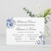 ダスティブルーアンドグレーピーニー婚約パーティ 招待状 (スタンド正面)