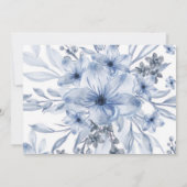 ダスティブルーアンドグレーピーニー婚約パーティ 招待状 (裏面)