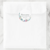 ダスティブルーアンドターコイズフローラキンセアニラ ラウンドシール (バッグ)