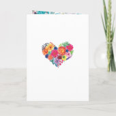 ダスティブルーアンドターコイズフローラキンセアニラ 招待状 (裏面)