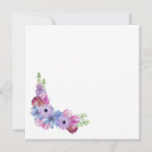 ダスティブルーアンドピンクフローラブライダルブランチ 招待状 (裏面)