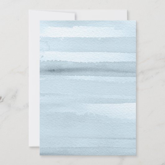 ダスティブルーアンドホワイトフローラ結婚式招待状 招待状 (裏面)