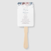 ダスティブルーアンドマウヴフローラ結婚式 プログラム ハンドファン (正面)