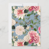 ダスティブルーアンド赤面カントリーウエディング招待状 招待状 (裏面)