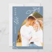 ダスティブルーアーチボホミニマルリーフ写真 セーブザデート (正面)