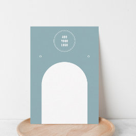 ダスティブルーアーチロゴを追加ジュエリーイヤリングディスプレイ 名刺