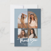 ダスティブルーアーモダンチ4写真卒業 サンキューカード (正面)
