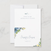 ダスティブルーイエローボタニカル結婚ズ座席表 招待状 (正面)