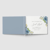 ダスティブルーイエロー結婚フローラズゲストブック ゲストブック (全面)