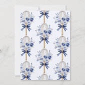 ダスティブルーウィスクトワ遠くにイルブライダルシャワー 招待状 (裏面)