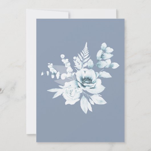 ダスティブルーウェディングザデイト招待状 招待状 (裏面)