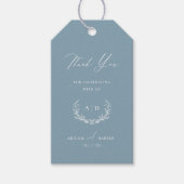 ダスティブルーウェディングデイサンキューギフトラベル ギフトタグ (正面)