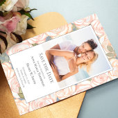 ダスティブルーウェディング日付を保存フローラ写真 セーブザデート