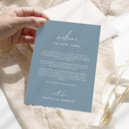 ダスティブルーウェルカム旅程サンキューカード 招待状