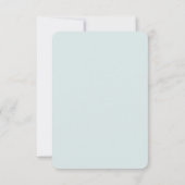 ダスティブルーウォーエレガントターカラーフローラウェディングRSVP 出欠カード (裏面)