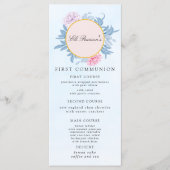 ダスティブルーウォーターカラーサキュレントファーストコミュニオン メニュー (正面)