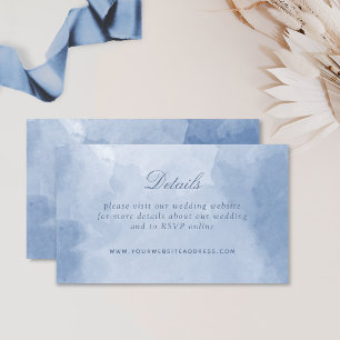 ダスティブルーウォーターカラーシック結婚ズ詳細サイト エンクロージャーカード