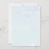 ダスティブルーウォーターカラーパンパスパームグリーン 招待状 (裏面)