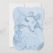 ダスティブルーウォーターカラーピーチワイルドバラ 招待状 (裏面)