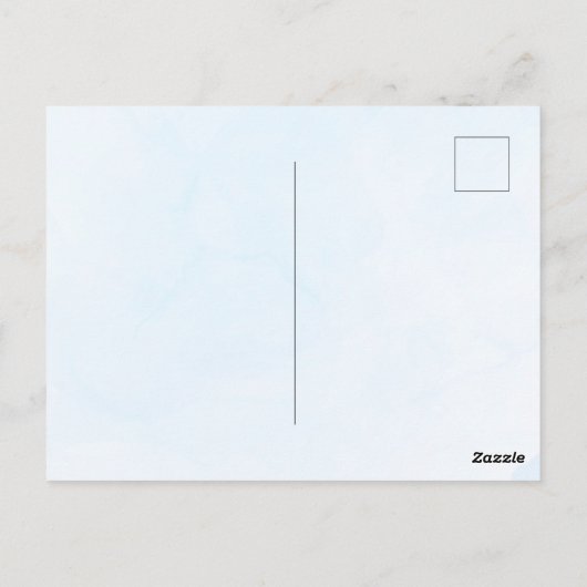 ダスティブルーウォーターカラーファミリー懇親会セーブザ日付 ポストカード (裏面)