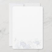 ダスティブルーウォーターカラーフローラブライダルシャワー 招待状 (裏面)