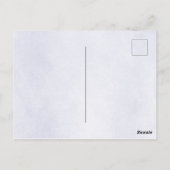 ダスティブルーウォーターカラーフローラ婚約 ポストカード (裏面)