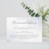 ダスティブルーウォーターカラーフローラ結婚ズアコモデーション エンクロージャーカード (スタンド正面)