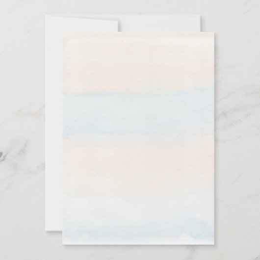 ダスティブルーウォーターカラーフローラ80thバースデーパーティー 招待状 (裏面)