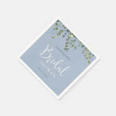 ダスティブルーウォーターカラーブライダルシャワー スタンダードカクテルナプキン (角)