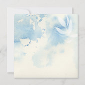 ダスティブルーウォーターカラーブライダルシャワー 招待状 (裏面)