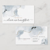 ダスティブルーウォーターカラーマーブル抽象芸術 名刺 (正面/裏面)