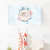 ダスティブルーウォーターカラー多肉バチェロレッテ 横断幕 (インサイチュ)