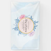 ダスティブルーウォーターカラー多肉バチェロレッテ 横断幕 (縦)