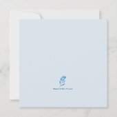 ダスティブルーウォーターカラー結婚式招待状 招待状 (裏面)