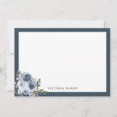 ダスティブルーウォーターバラ ノートカード (正面)