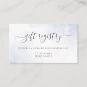 ダスティブルーウォーターフローラボタニカル結婚ズ エンクロージャーカード (正面)