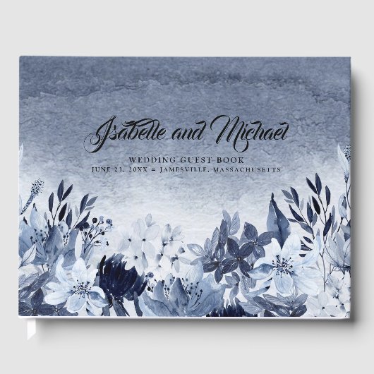 ダスティブルーウォーター結婚カラーズゲストブック ゲストブック (正面)