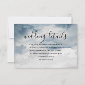 ダスティブルーウォーター結婚カラー詳細カード 出欠カード (正面)