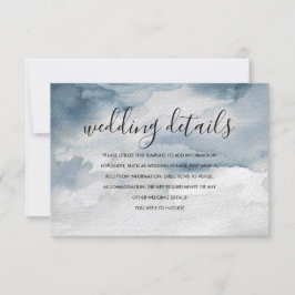 ダスティブルーウォーター結婚カラー詳細カード 出欠カード